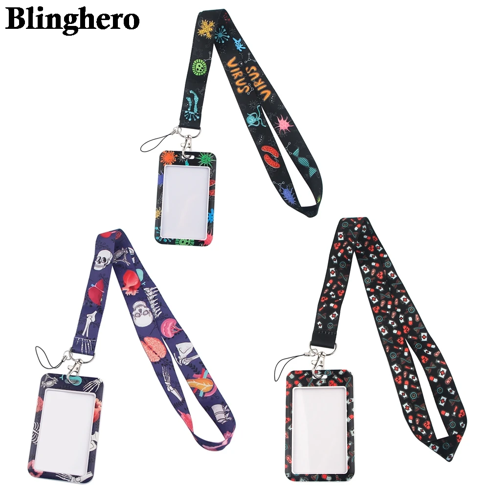 CB054 Cartoon Neck Strap Lanyard For Key ID Card Phone Strap USB Badge ID Card Holder Hanging Rope Hanging Rope Gift For Nurse