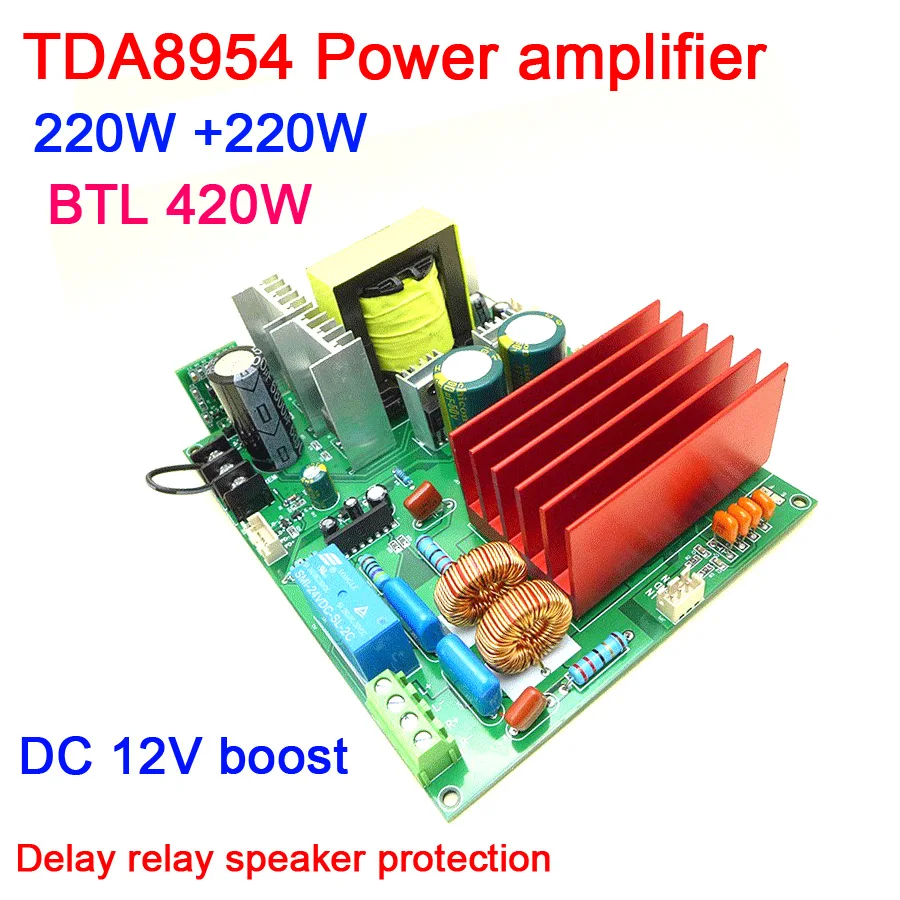 Плата усилителя dykb DC 12 В высокой мощности TDA8954 2x220 Вт стерео аудио усилитель моно
