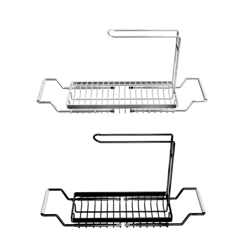 

Выдвижной Органайзер K5DC для кухонной раковины, стеллаж для хранения губки, мыла, губки, из нержавеющей стали