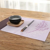 inyahome non slip placemats heat resistant stain resistant for kitchen table washable durable pvc table mat woven vinyl placemat