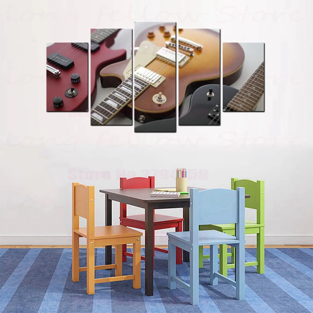 Натюрморт Печать на холсте скрипка электрическая гитара Музыкальные картины для