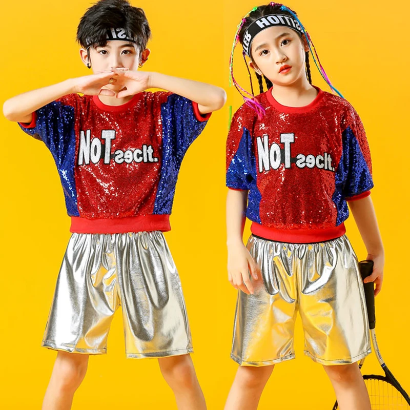 Детские костюмы для джазовых танцев в стиле хип хоп модная крутая уличная