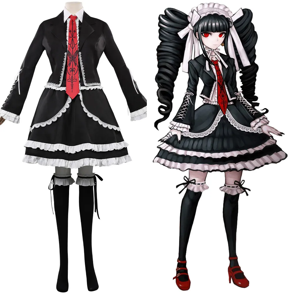 Костюм для косплея аниме Danganronpa Celestia Ludenberg Униформа наряды костюмы на Хэллоуин