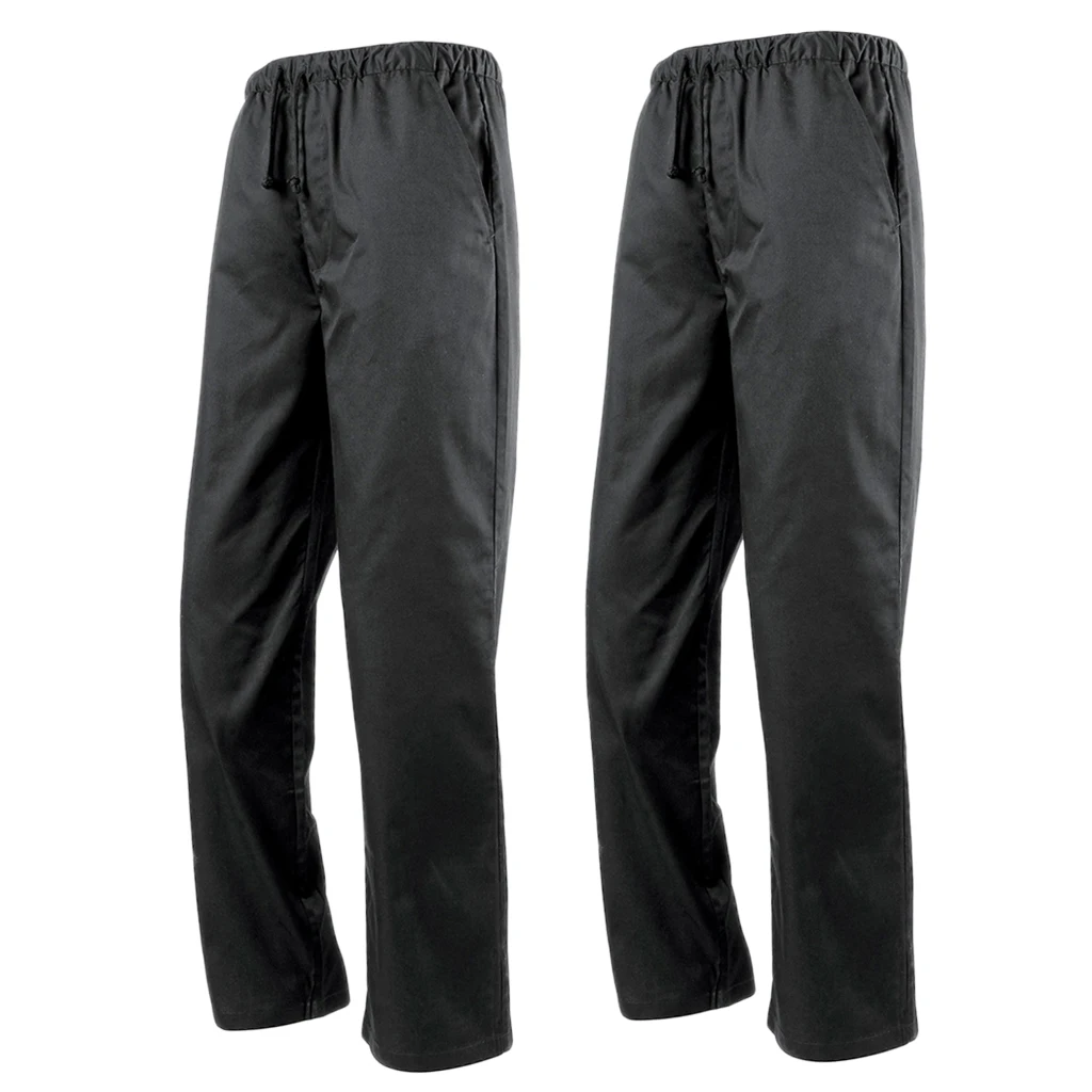 2 шт. повара брюки Ресторан эластичные удобные рабочие Тип Черный высокое