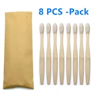 8 шт. в упаковке, зубная щетка из натурального бамбука мягкая щетина из зубная щетка для ухода за полостью рта бамбука