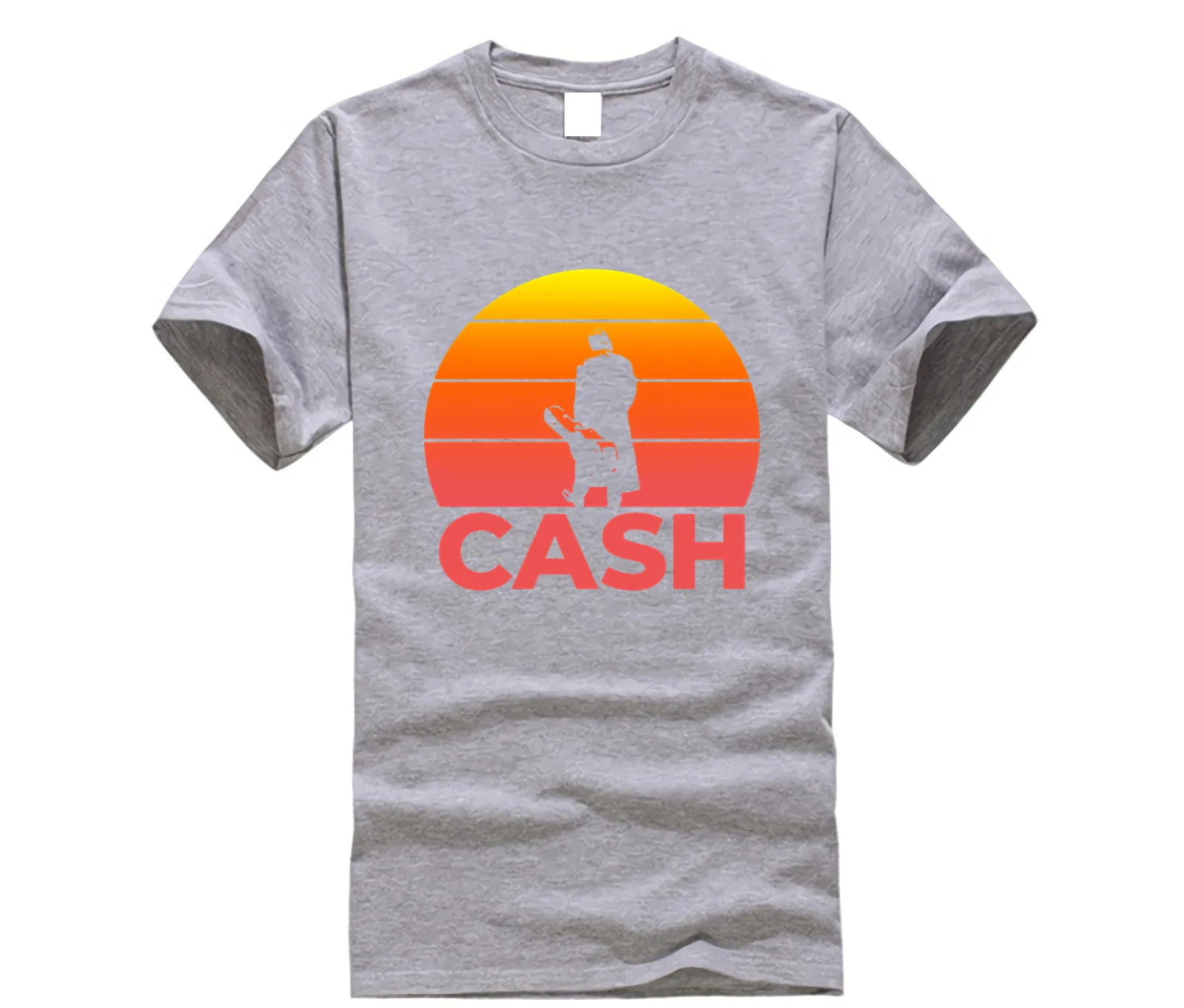 Джонни Кэша закат футболка для мужчин Классическая гитара художник музыка