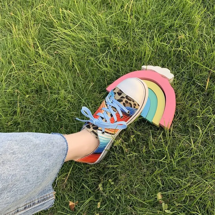 

2021 Spring Autumn Low Cut Flats Fashion Casual Women Canvas Shoes Female Athletic Sneakers Color Women Vulcanized Casual Shoes