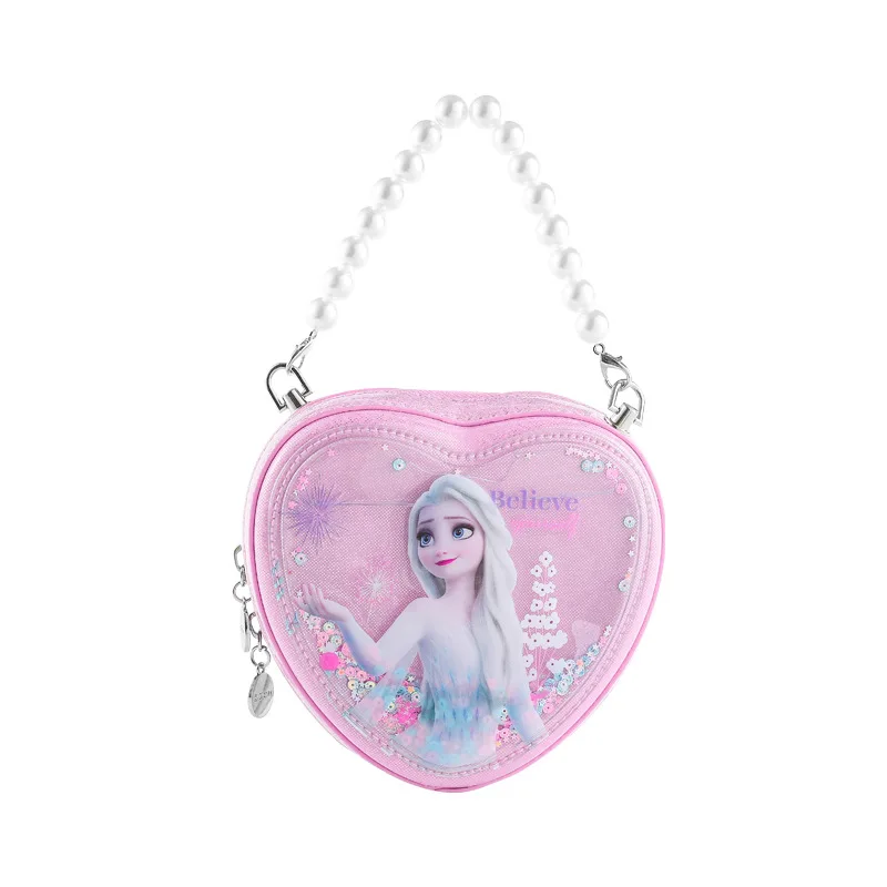 

Disney Kid's Messenger Bag Hand Carrying Ice and Snow Princess Elsa Small Handbags Girl Cute Molten Lava Bun