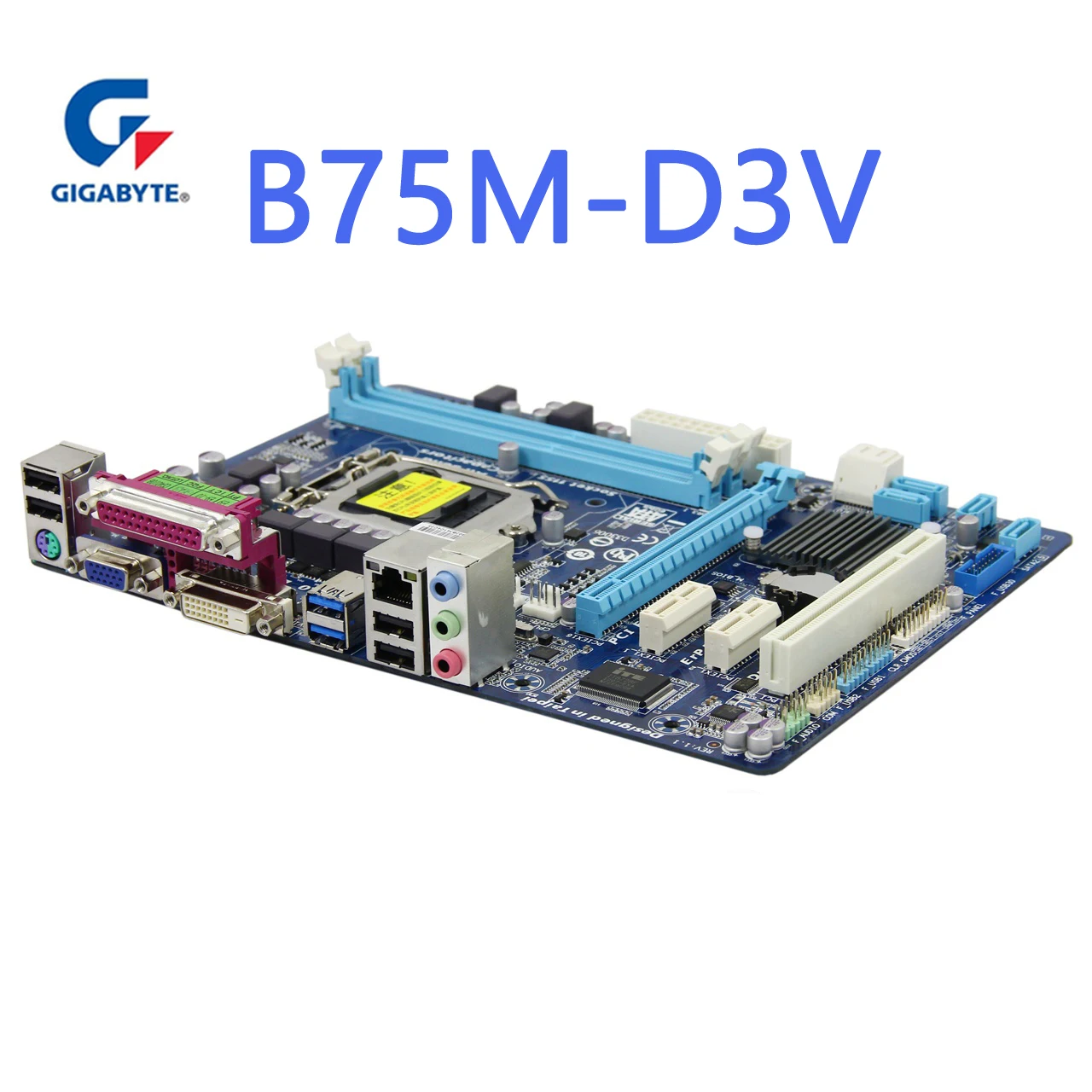 

Gigabyte B75M-D3V 100% Original Motherboard LGA 1155 DDR3 16G B75 D3V GA-B75M-D3V Desktop Systemboard Used DVI VGA DDR3 Used