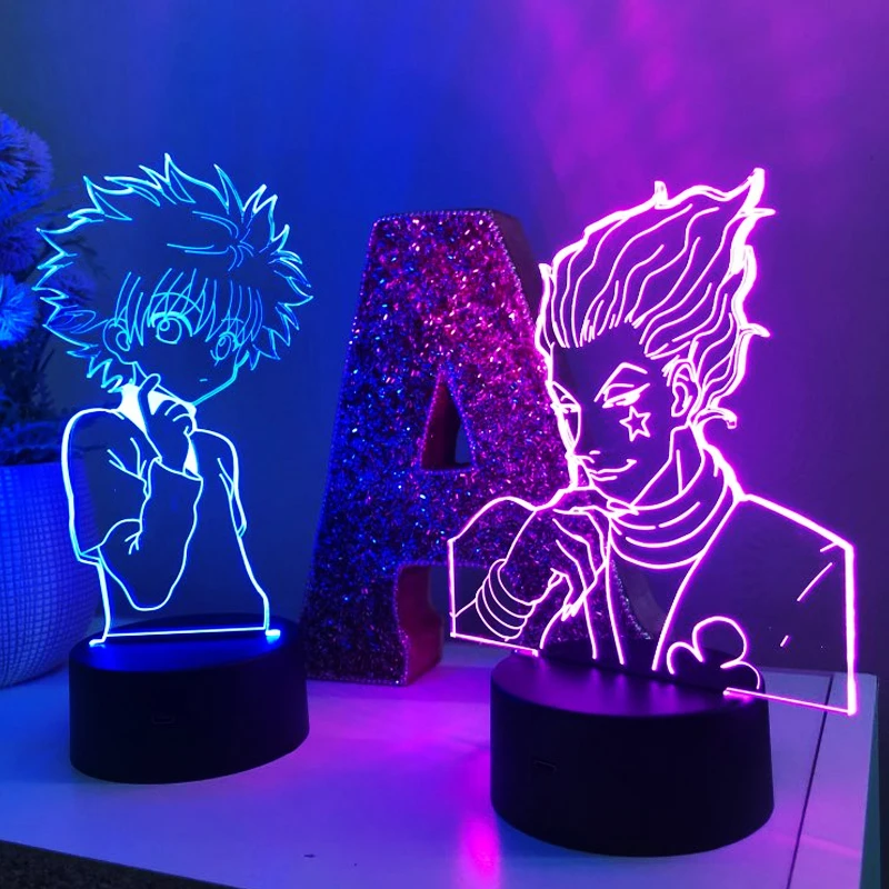 

3d Night Lamp Anime Hunter X Hunter for Kids Child Bedroom Decor Nightlight Dropshipping Manga Gift Hunter X Hunter Night Light