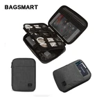Двухслойный дорожный Кабельный органайзер BAGSMART, аксессуары для электроники, чехлы для кабелей, iPhone, Kindle Charge, зарядное устройство для камеры