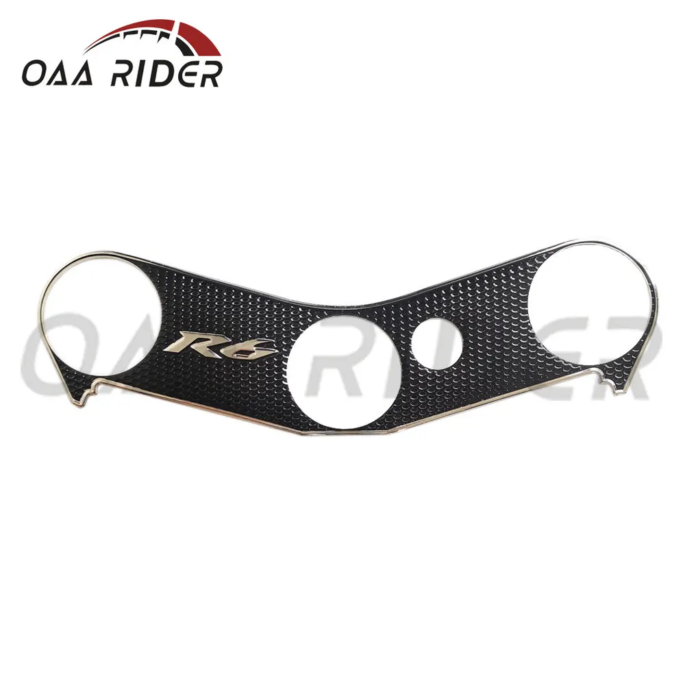 3D хромированная наклейка для мотоцикла Yamaha YZF600 YZF R6 2006-2016 тройное дерево передний