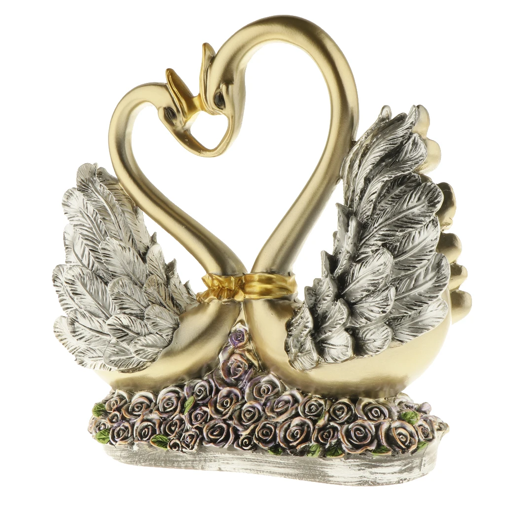

European Couple Swan Figures Home Decoration Wedding Gift Display