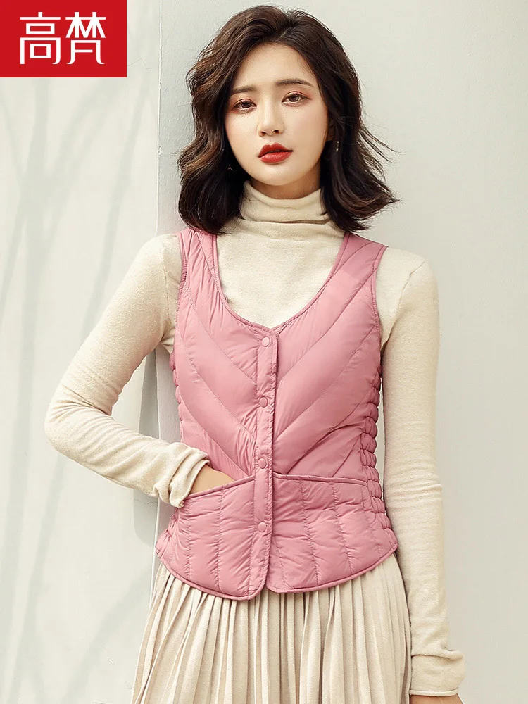 

Xiaomi Goldfarm down vest women's short 2021 new autumn and winter versatile waistcoat, vest outside and jacket inside
