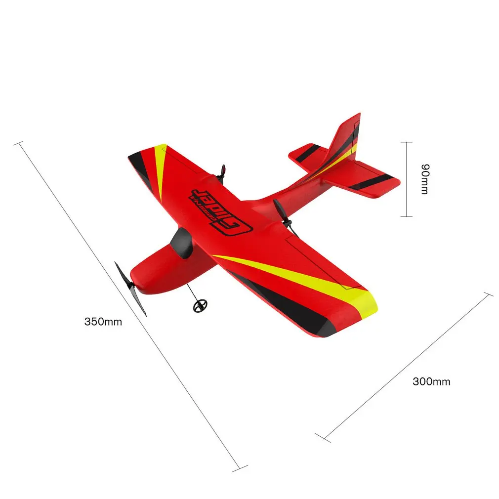 

2.4G 2CH 350mm Micro Wingspan Remote Control RC Glider Airplane Plane Fixed Wing EPP Drone with Built-in Gyro for Kids