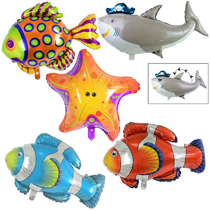 1 шт. морские животные тема вечерние шар Осьминог Рыба Акула Морская звезда