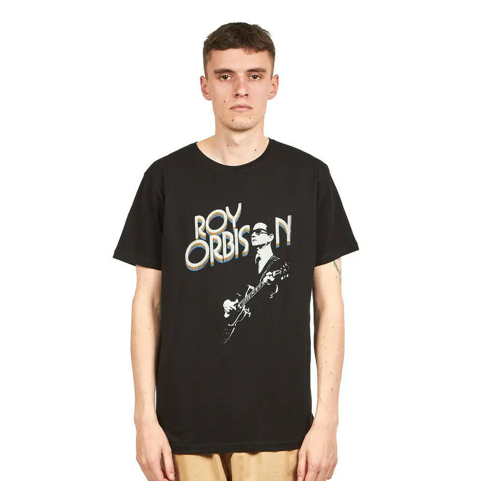 Мужская футболка с логотипом Roy ORBISON черная оригинальным названием