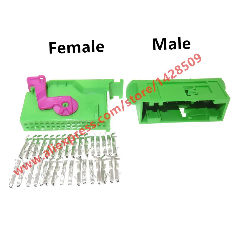 Комплект 32 pin 1J0972977C 1J0972977D разъем ecu для Audi VW Seat Skoda инструмент приборная панель