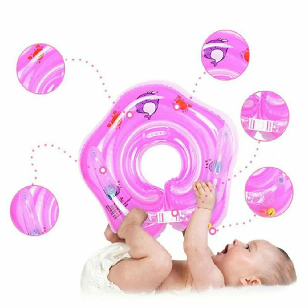 

Inflatable Ring Baby Swimming Pool Accessories Neck Ring Tube Safety Infant Float Circle For Bathing Inflatable Water Game Toys