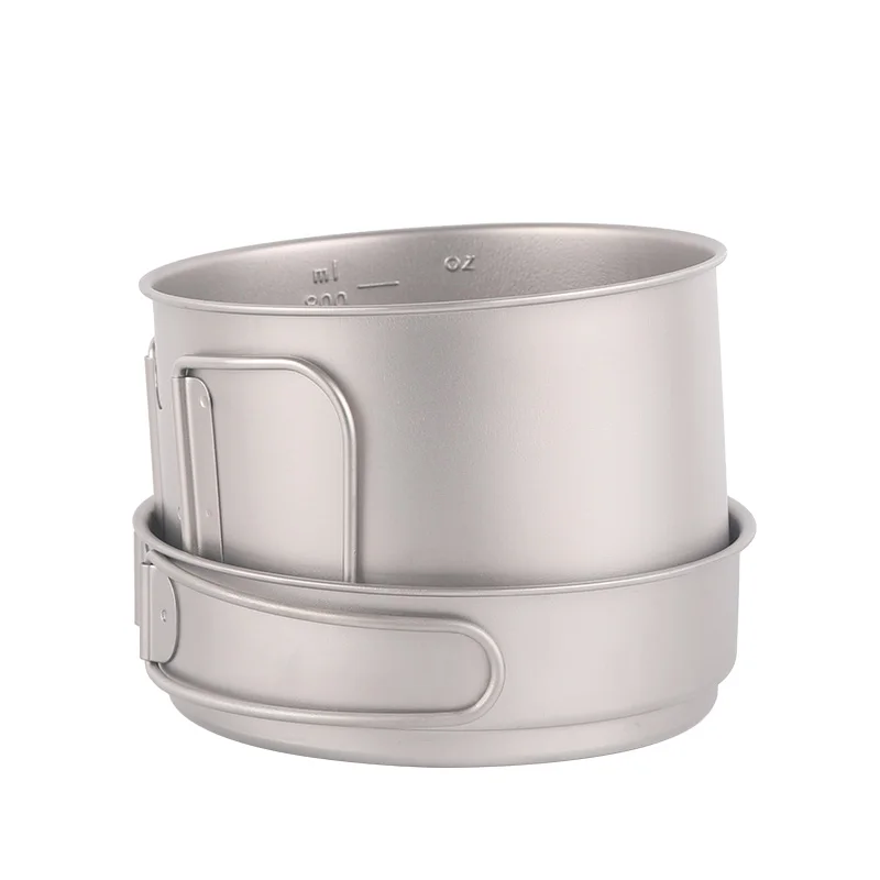 The Best Ultralight Backpacking Cookware and Titanium Pots 900ml Outdoor Cooking Pot with Fire Pan for sale | Спорт и развлечения