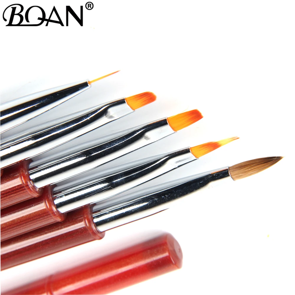 

BQAN Nail Art Brush Agate Handle Brush UV Gel Builder Lines Painting Brushes Set DIY Pen Manicure Tool