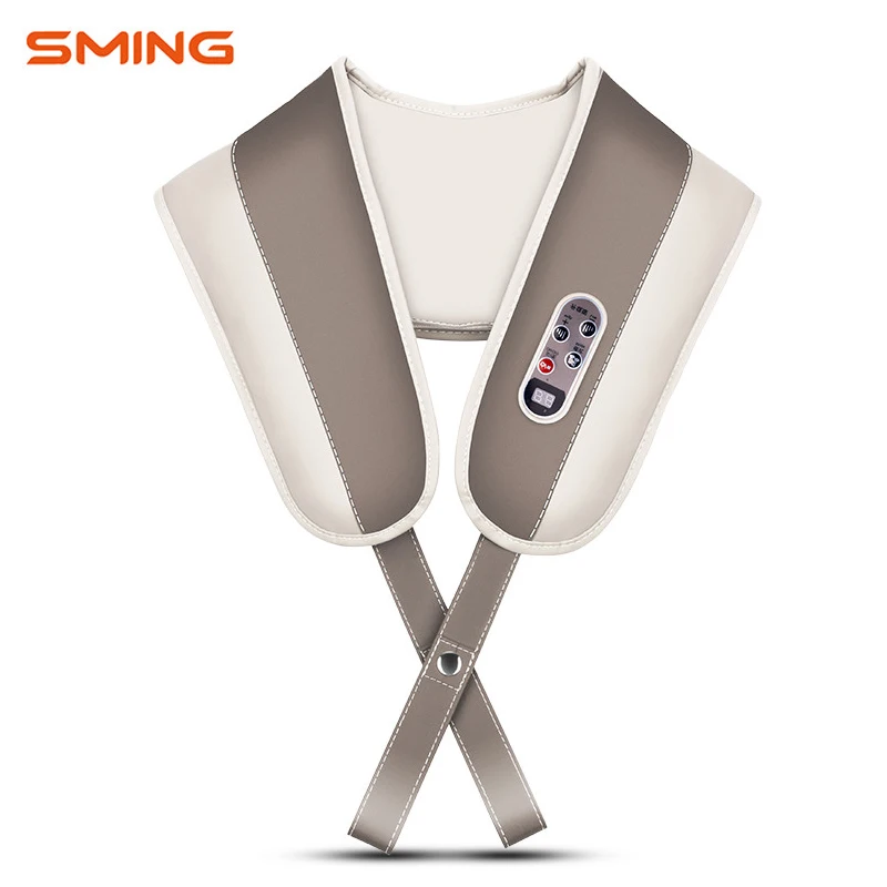 Электрический роликовый массажер шиацу для спины шеи плеч Массажная подушка в