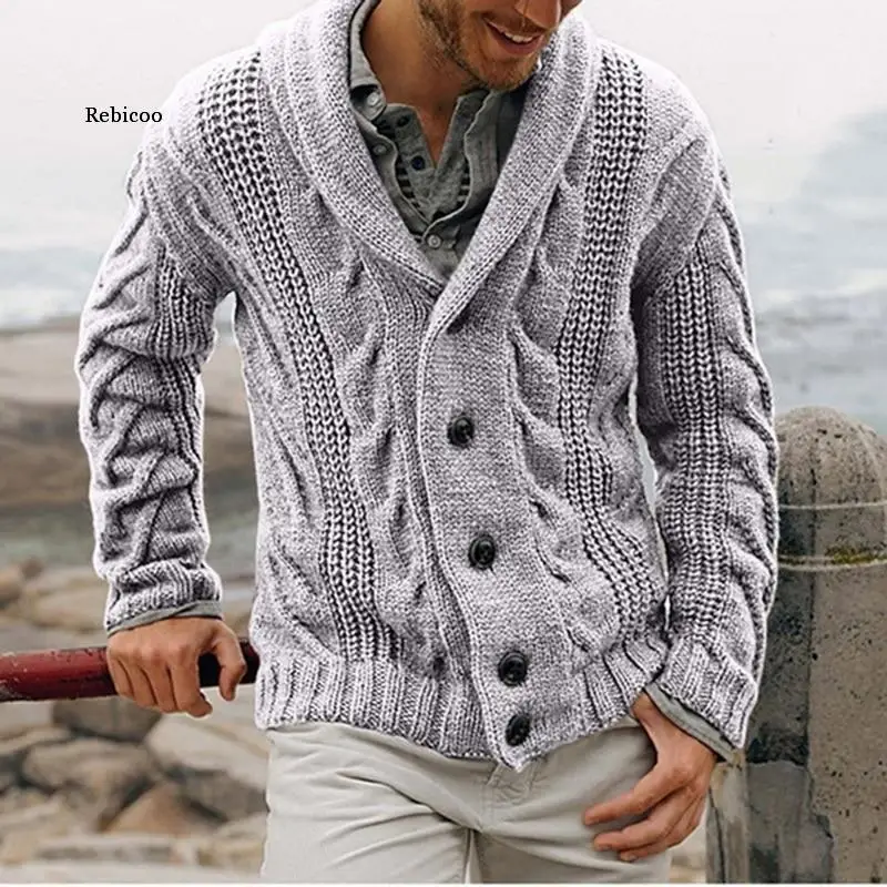 

New Winter Autumn Middle-Long Mens Sweater Cardigan Trench Male Autumn Warm Jacket Coat Sweater Male Winter Sweater