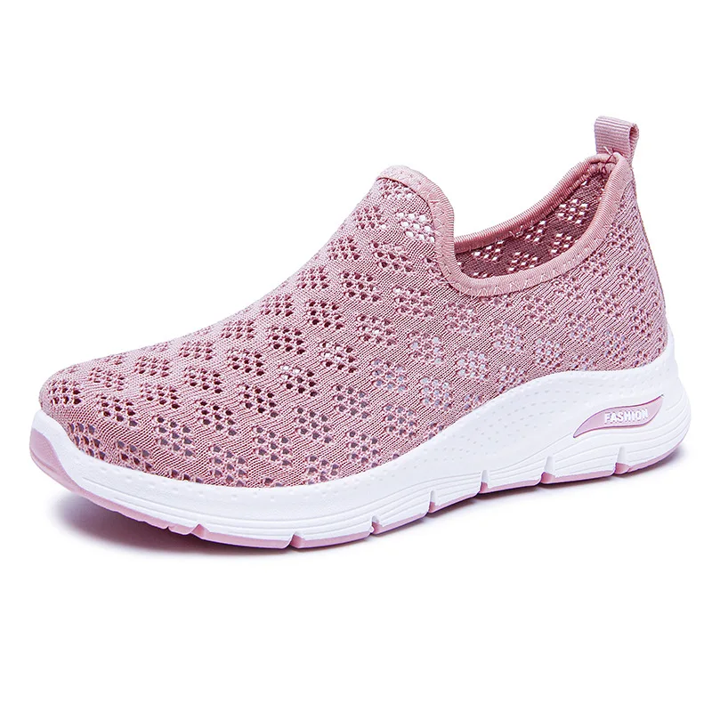 

Summer New Breathable Flying Mesh Middle-aged Elderly Women Cross-border Women Casual Shoes with Soft Sole