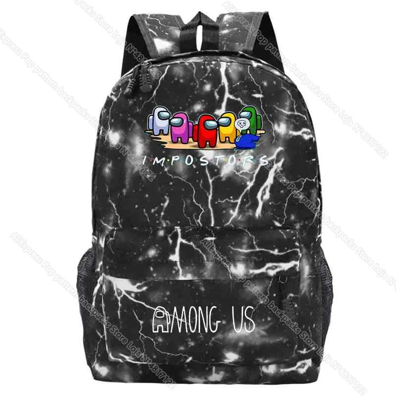 

Hot Game Among Us Backpack Cartoon School Bags for Teens Girls Boys Kids Anime Knapsack Men Women Travel Rucksack Mochila Gift
