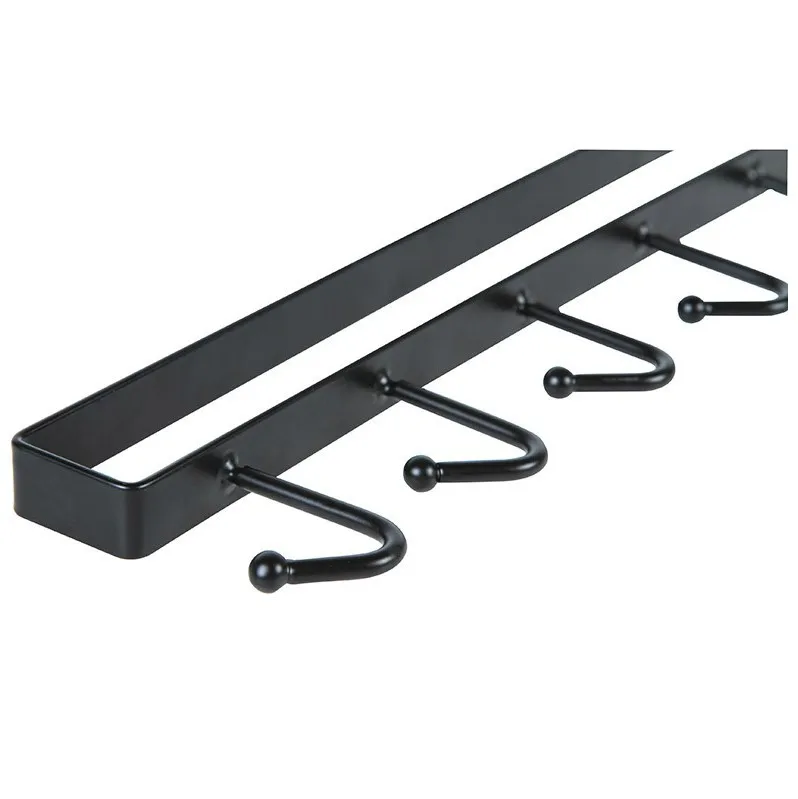 Kitchen Storage Rack Seamless Clothes Hanger Wardrobe Door Hook Closet Shelf Wall Nail-Free Multifunction Cup Towel | Дом и сад