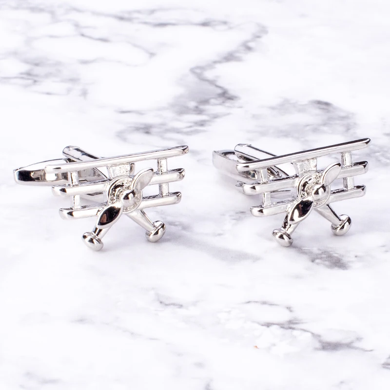 Мужские посеребренные запонки медные для вертолета ювелирные изделия |