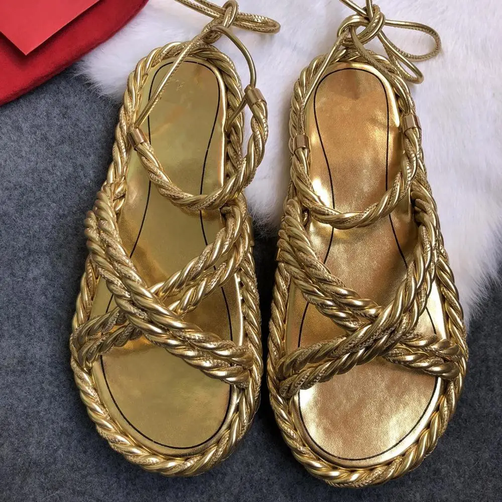 Сандалии женские из натуральной коровьей кожи босоножки с ремешком на щиколотке