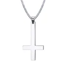 Индивидуальный дизайн простой Стиль перевёрнутый крест кулон ожерелье для мужчин; Высокое качество металла религиозное Ювелирное Украшение