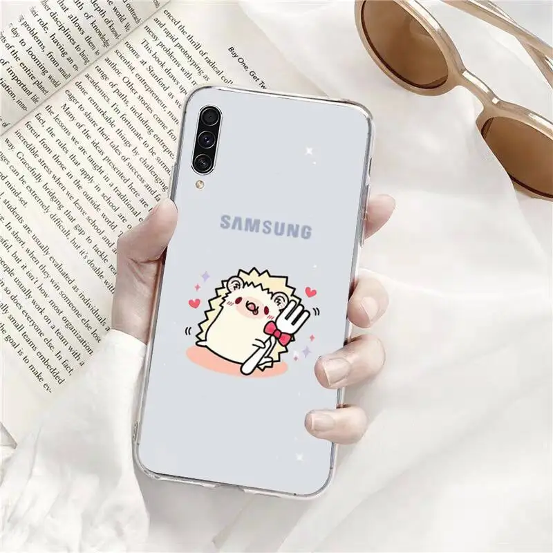 

Animal lovely hedgehog Phone Case Transparent for Samsung s9 s10 s20 Huawei honor P20 P30 P40 xiaomi note mi 8 9 pro lite plus