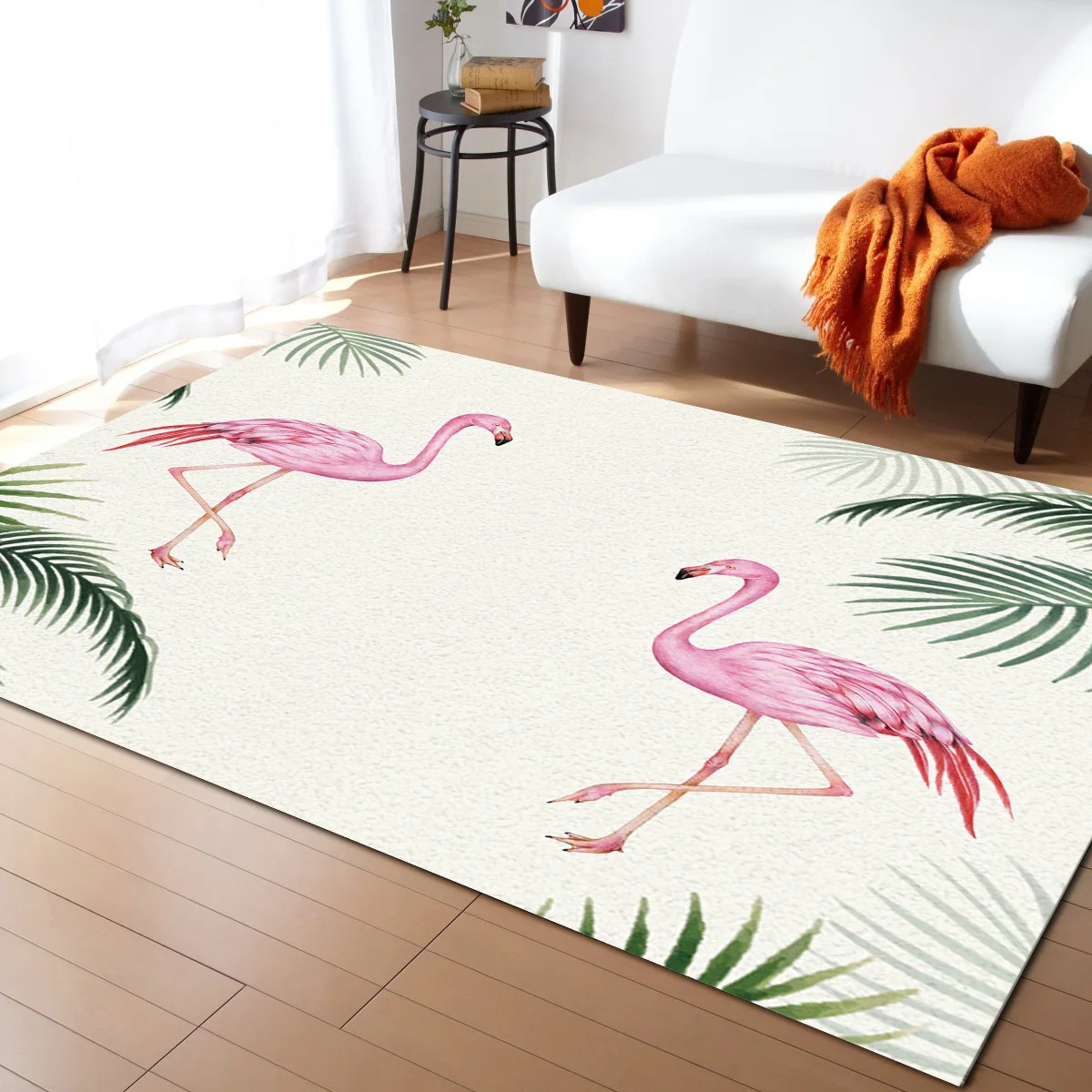 Тропические растения ковры с фламинго для Гостиная огромного дома Коврик