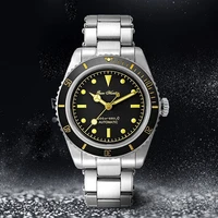 mens san martin water ghost mechanical wristwatches black dial stainless steel bracelet business luxury automatic diver watch