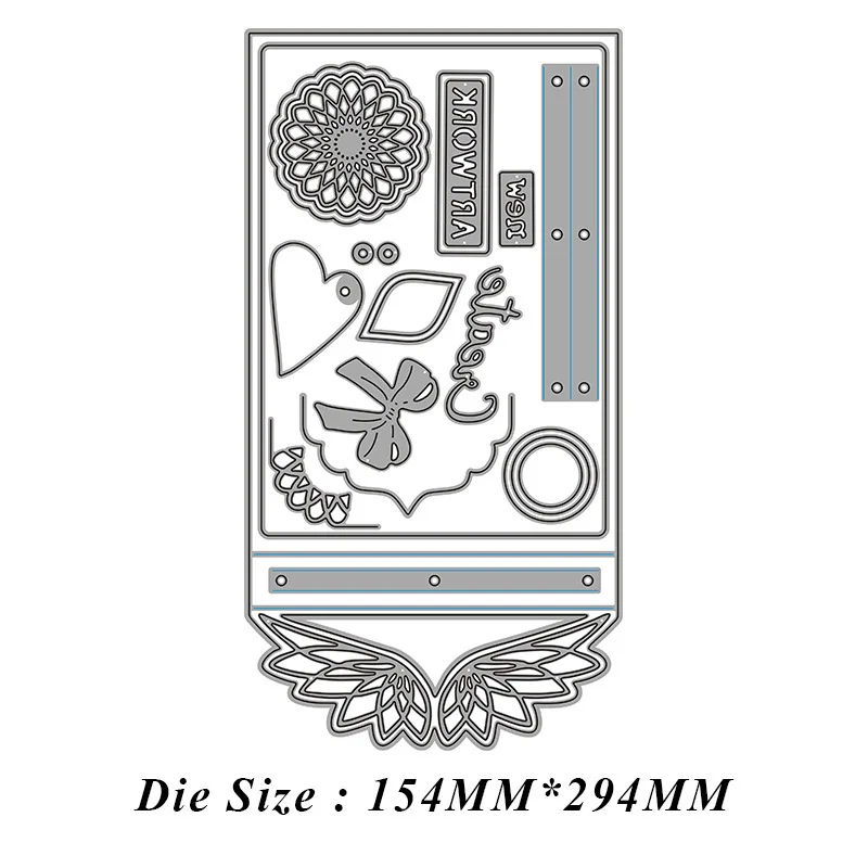 Новинка 2021 большие штампы для вырезания листьев скрапбукинга форма детские