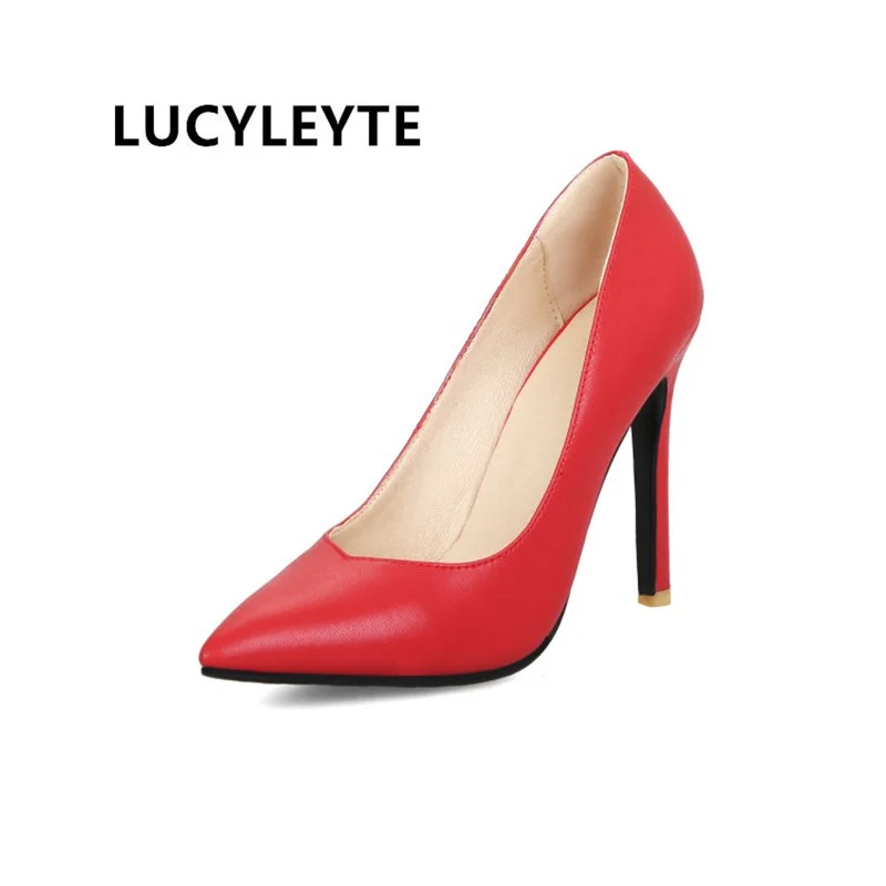 Женские тонкие туфли на высоком каблуке с острым носком в европейском и