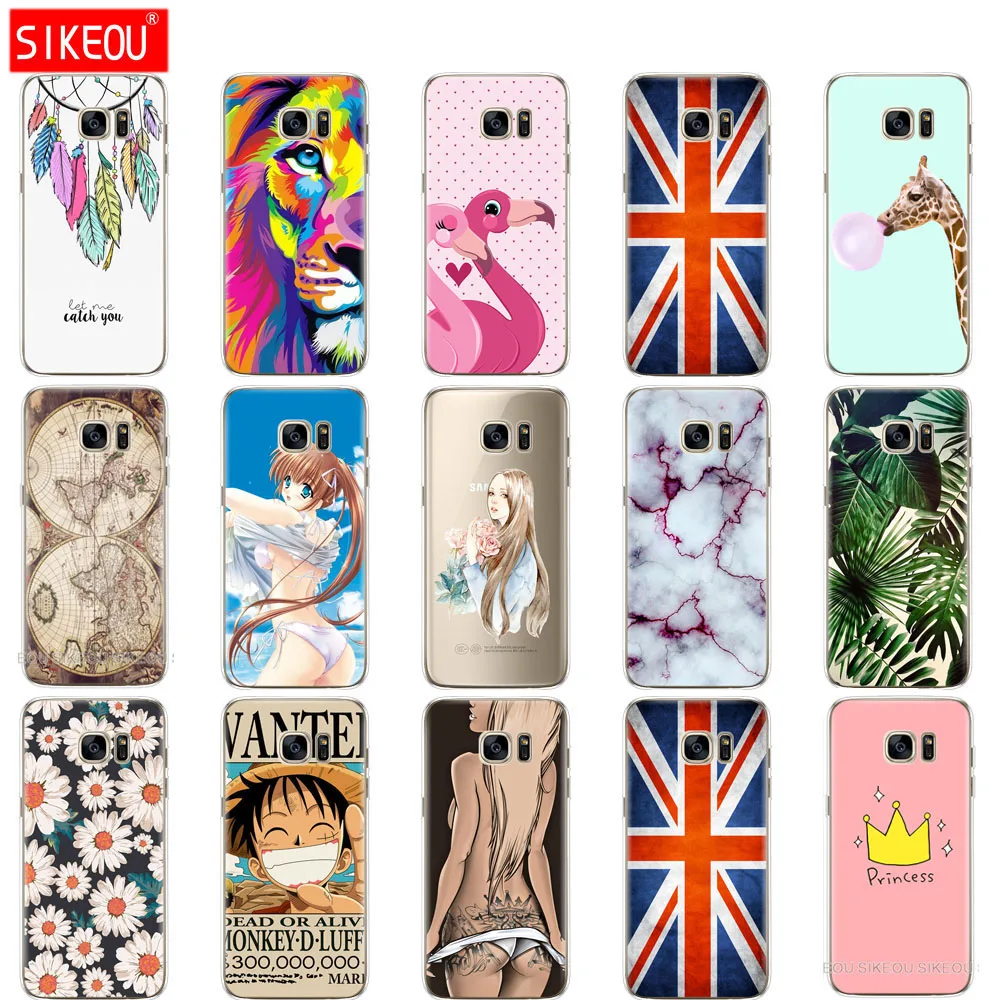 Мягкий силиконовый чехол SIKEOU из ТПУ для Samsung Galaxy S7 G930F G930FD G930W8 телефона|Бамперы| |