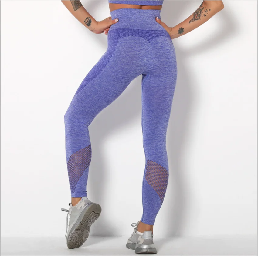

Autumn And Winter High-waist Hip-lifting Elastic Tight Yoga Pants Seamless Knitted Peach Hip Fitness Pants DS131