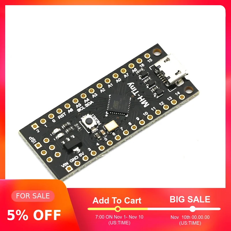 MH-Tiny ATTINY88 микро макетная плата 16 МГц/Digispark ATTINY85 обновленная/NANO V3.0 ATmega328 Расширенная совместимость для Arduino