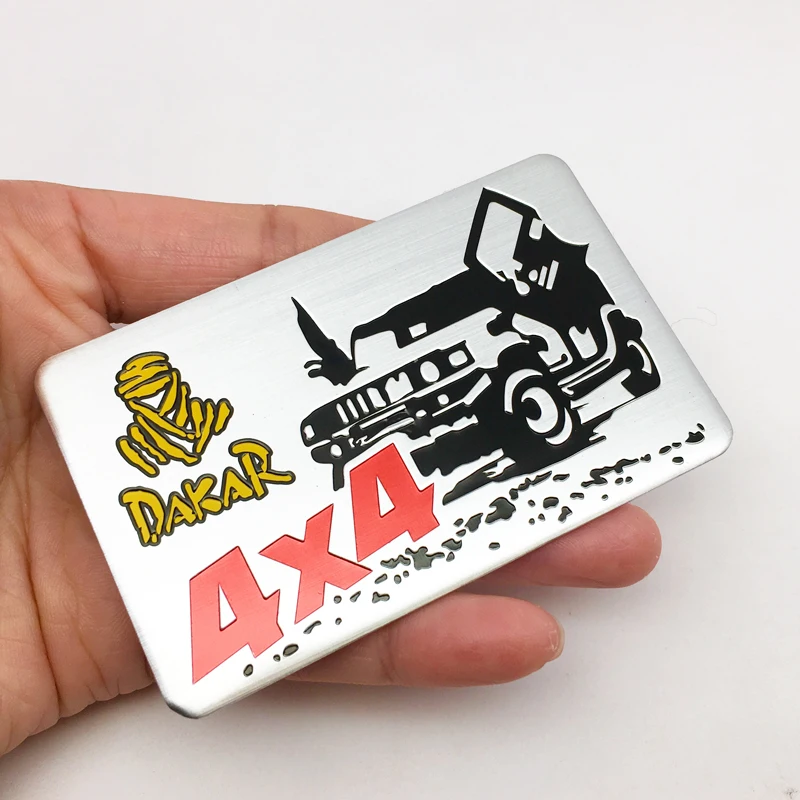 Автомобильные декоративные 3D наклейки с логотипом 4x4 из алюминия эмблемой для Jeep