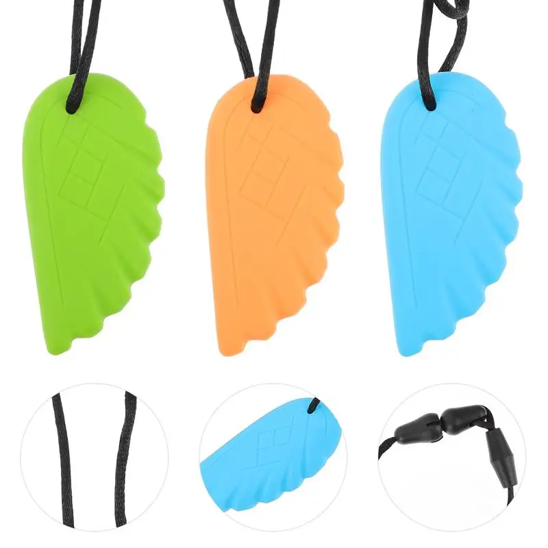 

3pcs Baby Teething Necklace Safety Sensory Chew Necklace Nursing Teething Toy