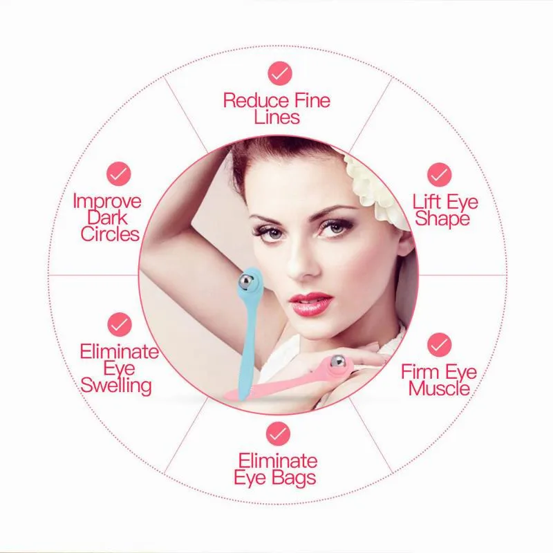 

Fashion 360 Degree Free Roller Ball Eye Massager Black Eye Ring Eye Bag Eyeball Beauty Eye Massager Remove Dark Circles Hot Sale