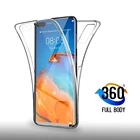 Силиконовый чехол с полной защитой 360 градусов для Huawei P40 Pro P40 Lite, прозрачный мягкий ударопрочный чехол из ТПУ для huawei p 40 p40 pro lite, чехол