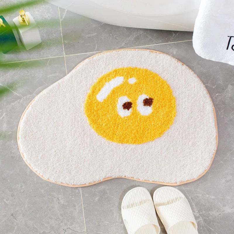 egg carpet interesting yolk bath mat water uptake rug non slip doormat for home living room entrance door mat floor kitchen bed free global shipping
