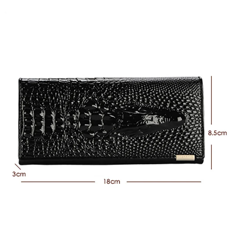 

Women Wallets Fashion Lady Wristlet Handbags Long Crocodile skin Money Bag Fallow Coin Purse Cards ID Holder Clutch Woman Wallet