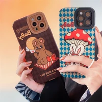 cartoon cute bear rabbit case for iphone13 12pro max phone case 11 anti drop xr xs soft protector cases
