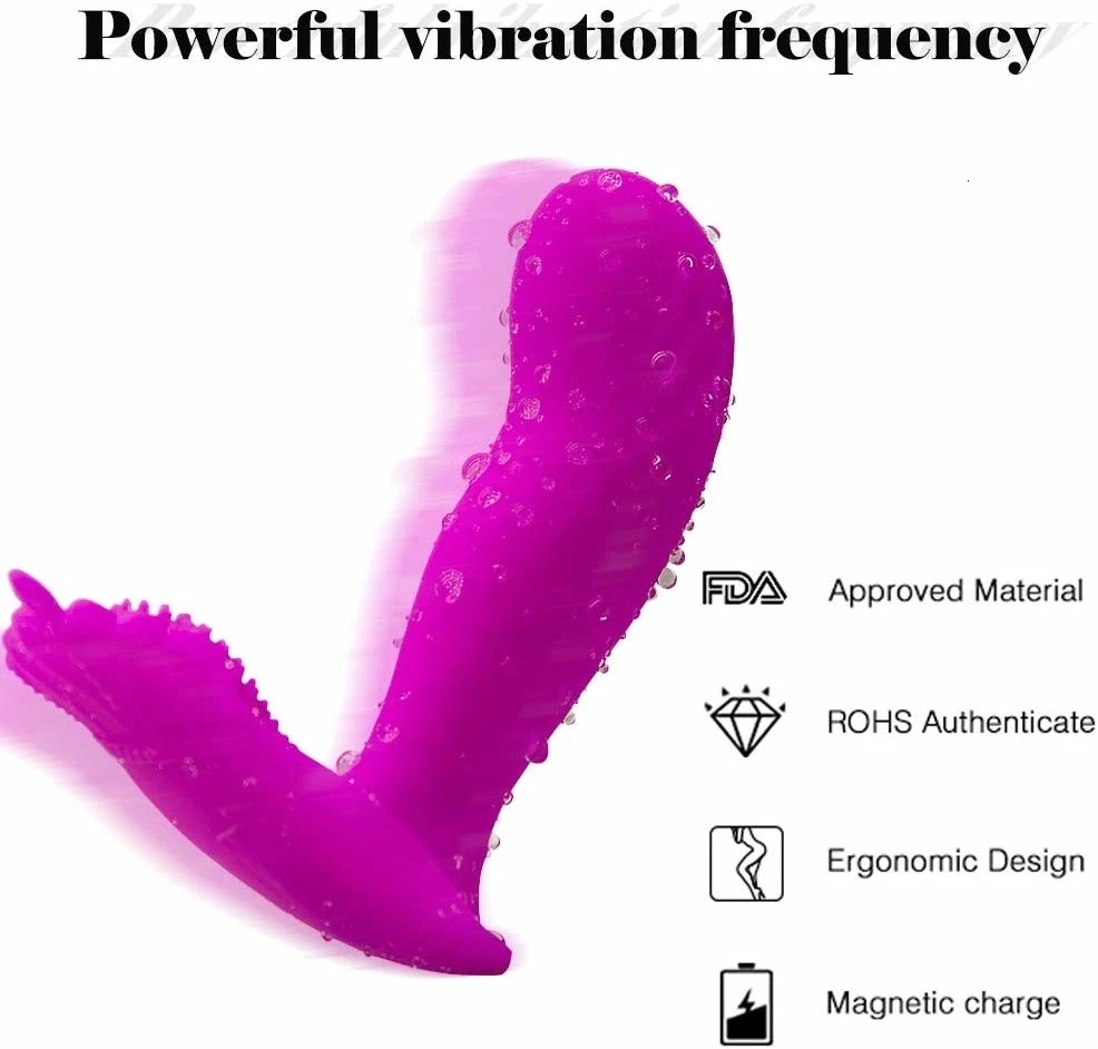 10 режимов вибрации Вибраторы бабочки точки G водонепроницаемый бесшумный дизайн
