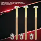 10 шт., болты из углеродистой стали M6 40 мм60 мм80 мм90 мм100 мм, мебельные болты с 6 мм цилиндрическими гайками, соединительная застежка